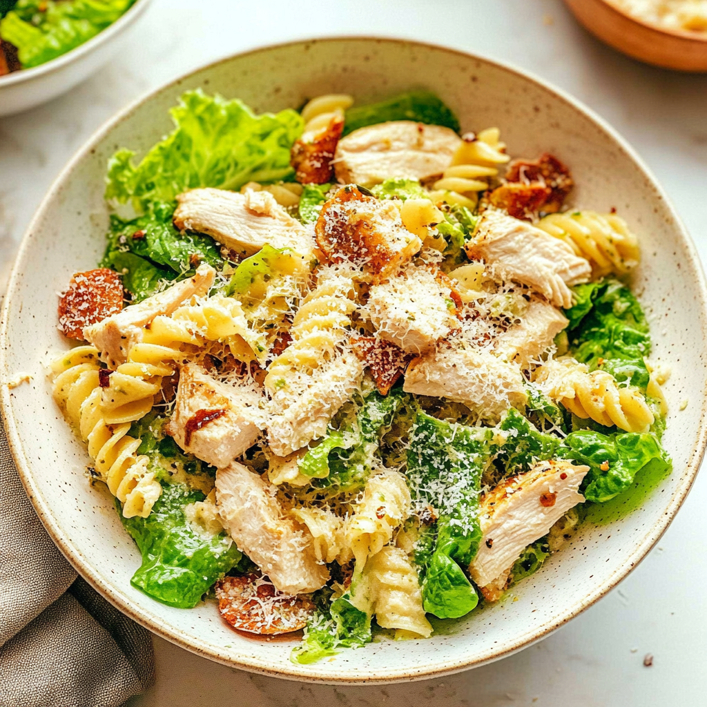 Chicken Caesar Pasta Salad Recipe preparation