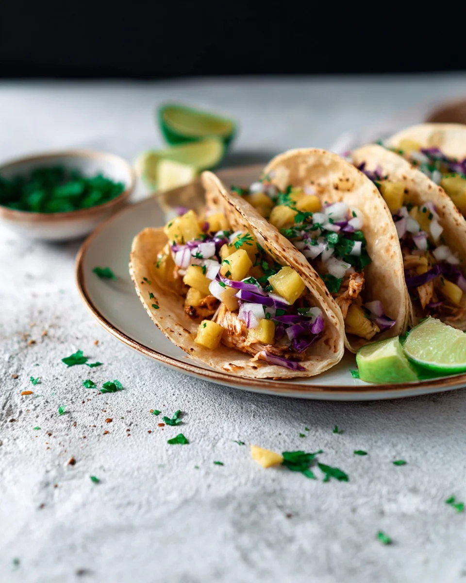 Hawaiian Huli Huli Chicken Tacos Hawaiian