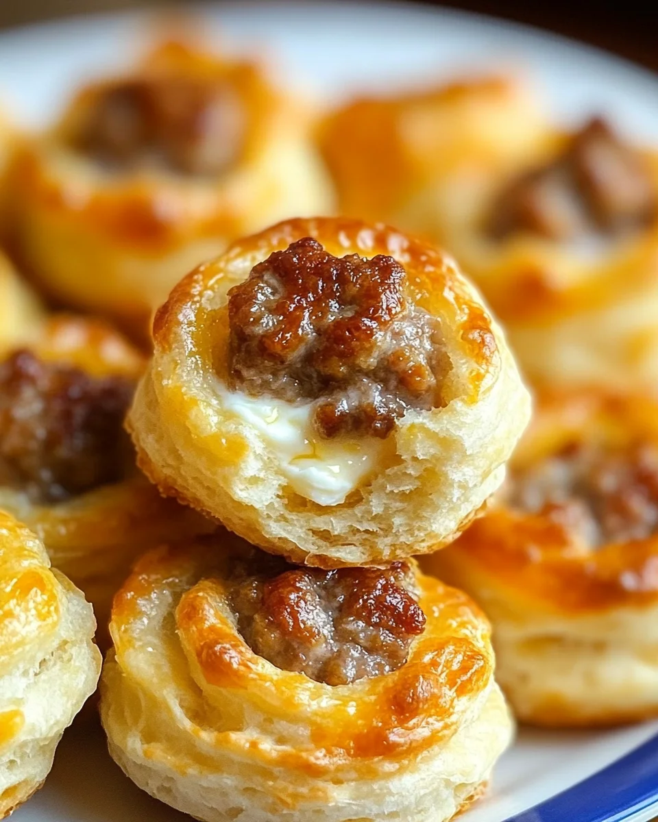 Sausage & Cream Cheese Biscuit Bites Sausage