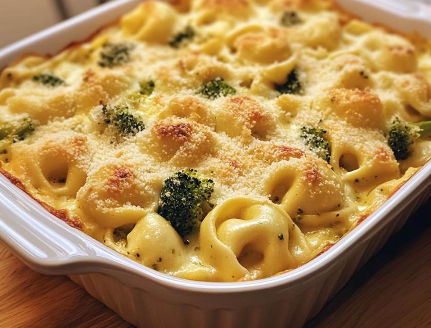 Creamy Broccoli Tortellini Bake