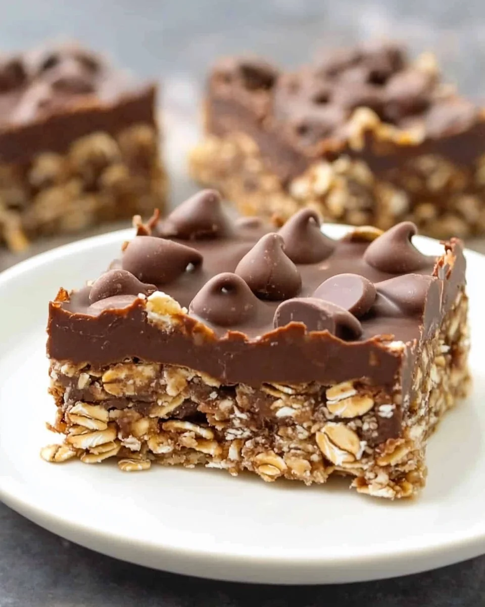 No Bake Chocolate Oatmeal Bars No