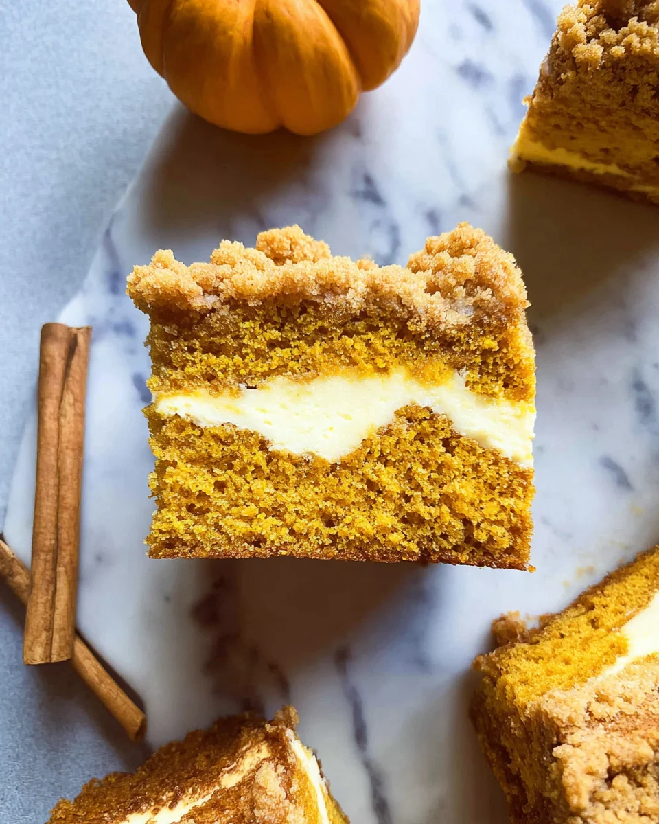 Pumpkin Crumb Cake with Cream Cheese Filling Pumpkin