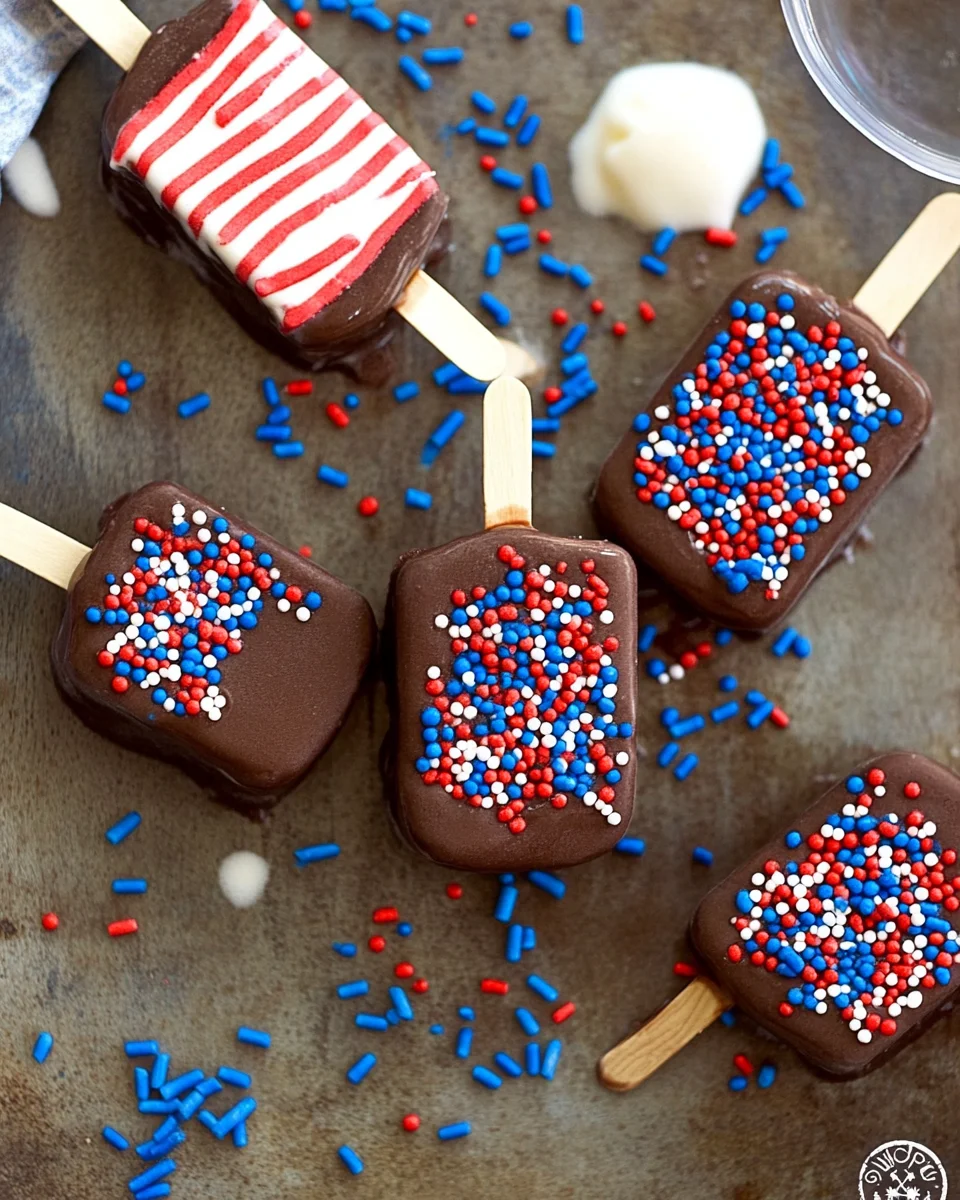 Patriotic Mini Ice Cream Sandwiches Patriotic