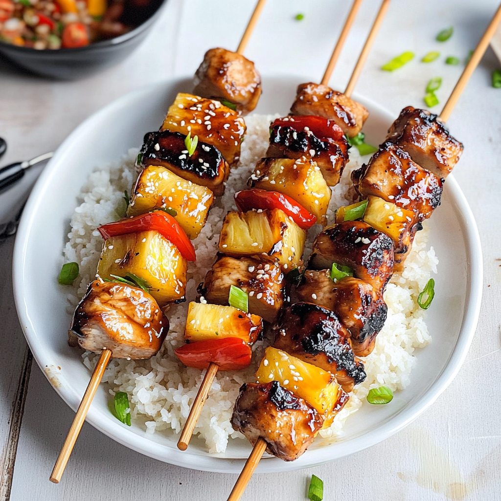 Teriyaki Pineapple Chicken Kabobs Teriyaki Pineapple Chicken Kabobs