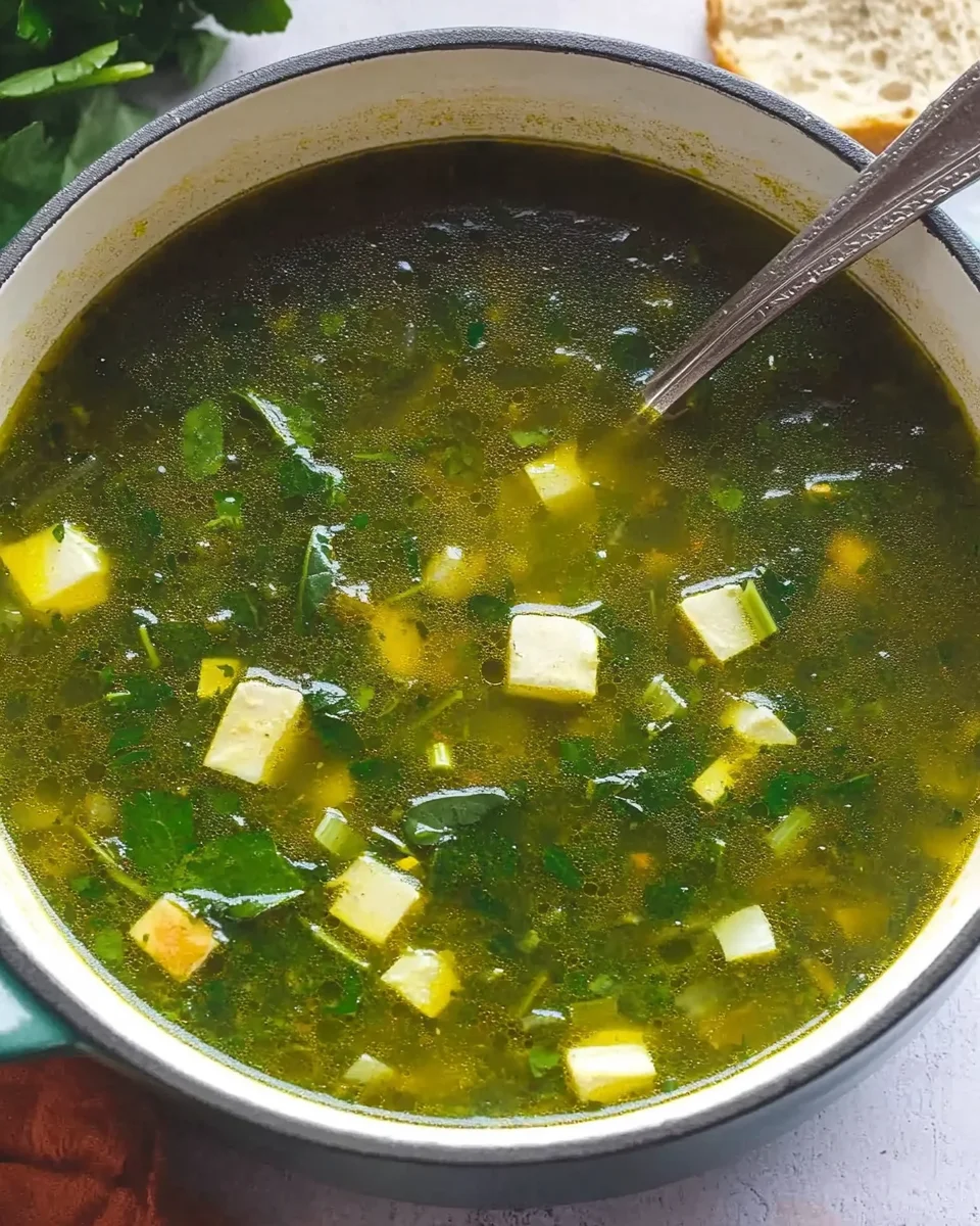 Green Borscht (Ukrainian Spinach Soup) Green