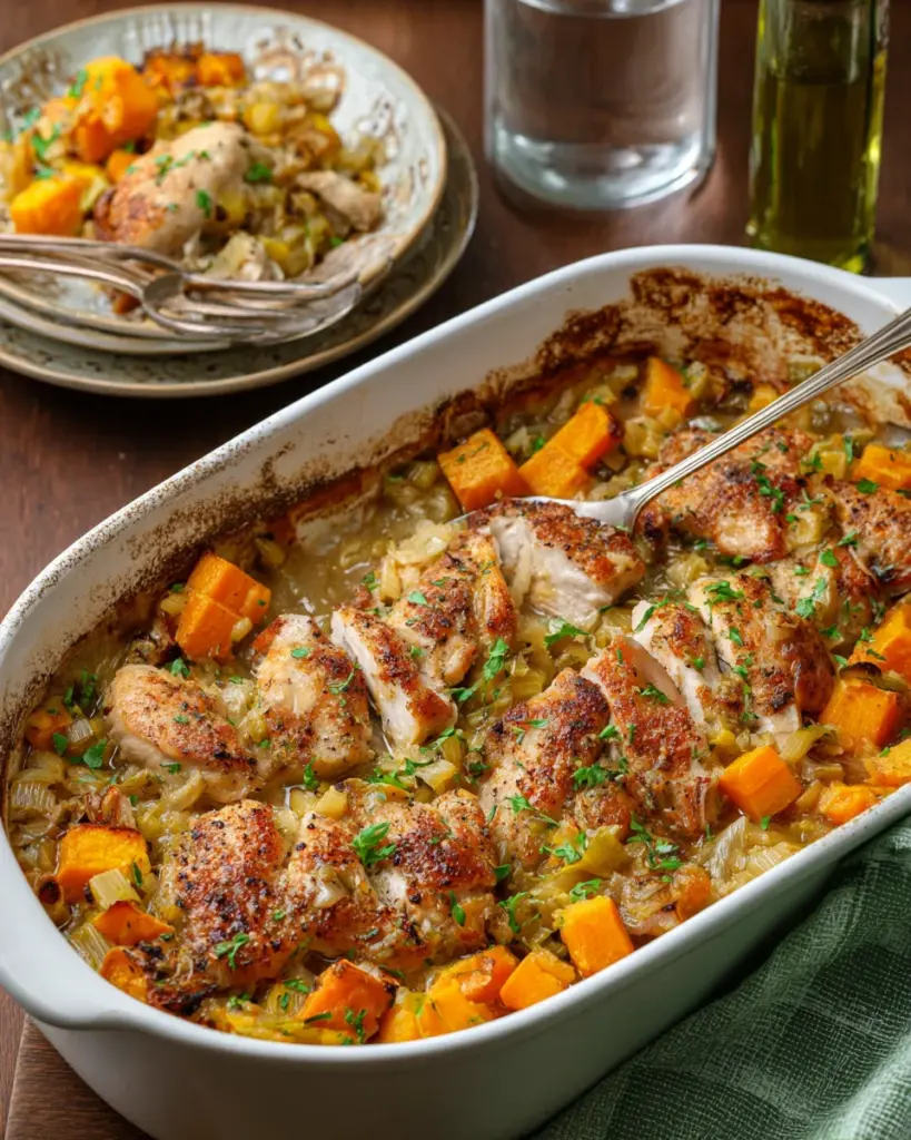 Chicken Leek and Butternut Squash Bake Chicken, Leek and Butternut Squash Bake