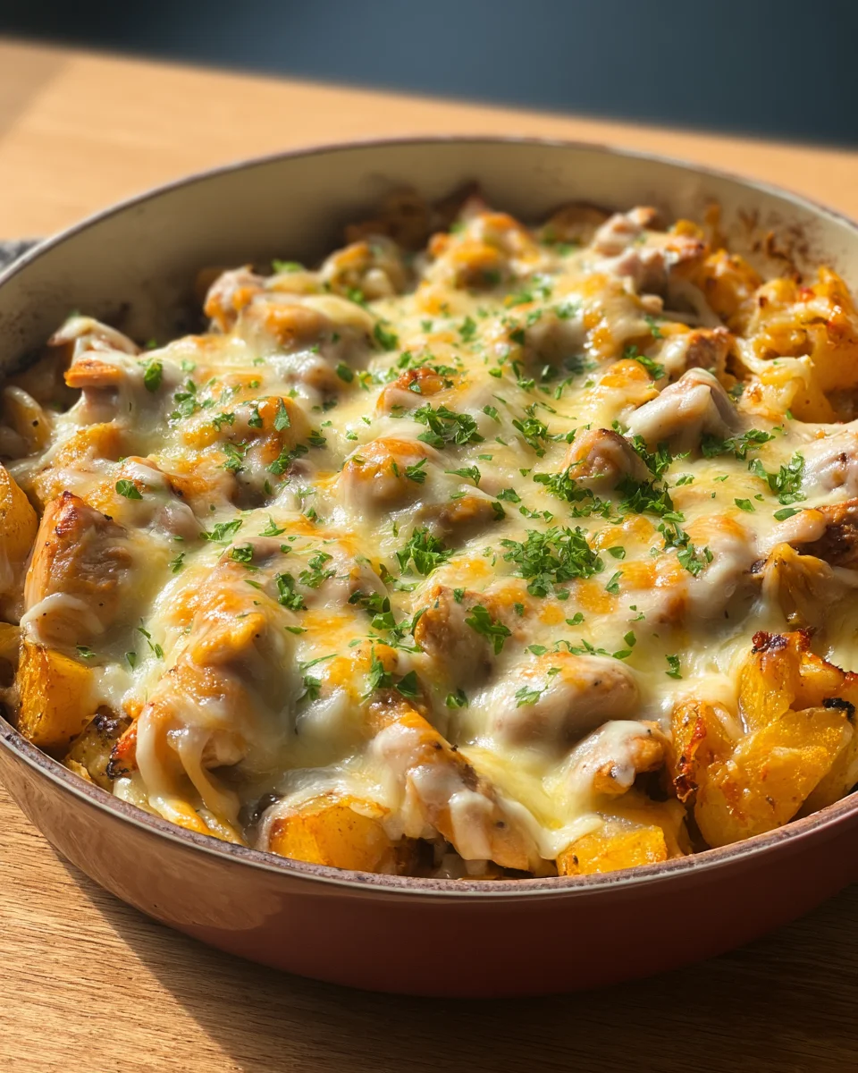 Cheesy Chicken Potato Bake Cheesy