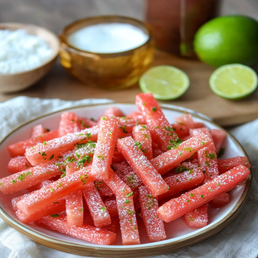 Watermelon Fries with Coconut Lime Dip