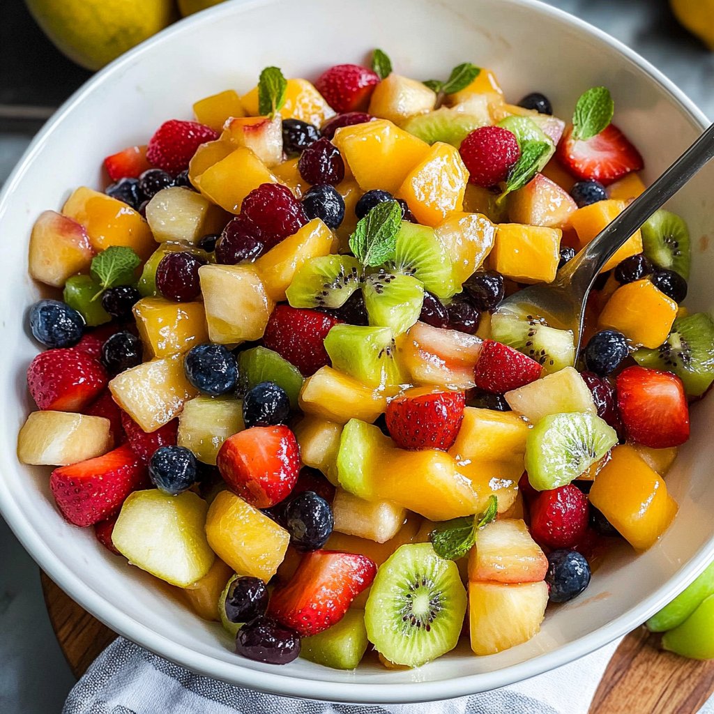 Fruit Salad with Honey Lime Dressing Serving and storing