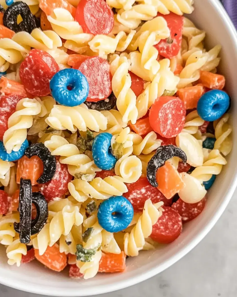 RED WHITE AND BLUE PASTA SALAD RED WHITE AND BLUE PASTA SALAD