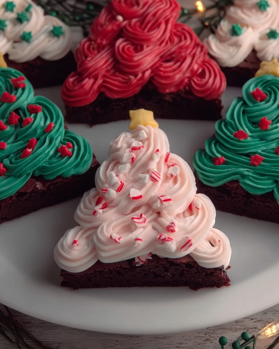 Festive Frosted Christmas Brownies Festive