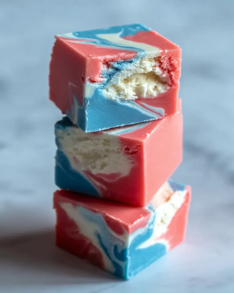 4th of July Tie Dyed Fudge 4th of July Tie Dyed Fudge