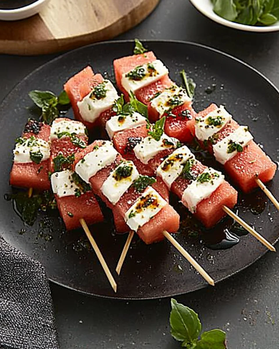 Watermelon-Feta Skewers Watermelon-Feta