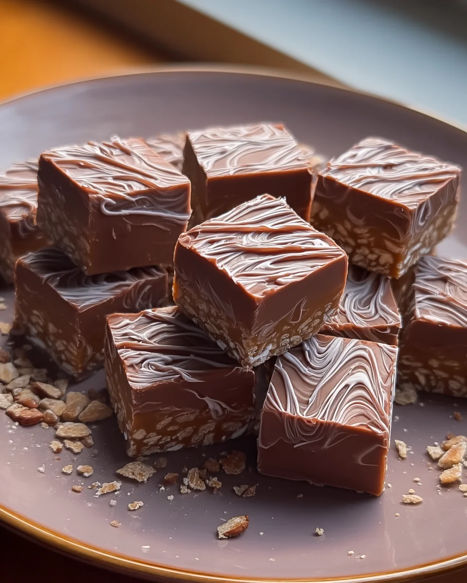 Chocolate Caramel Cookies (No Bake) Chocolate