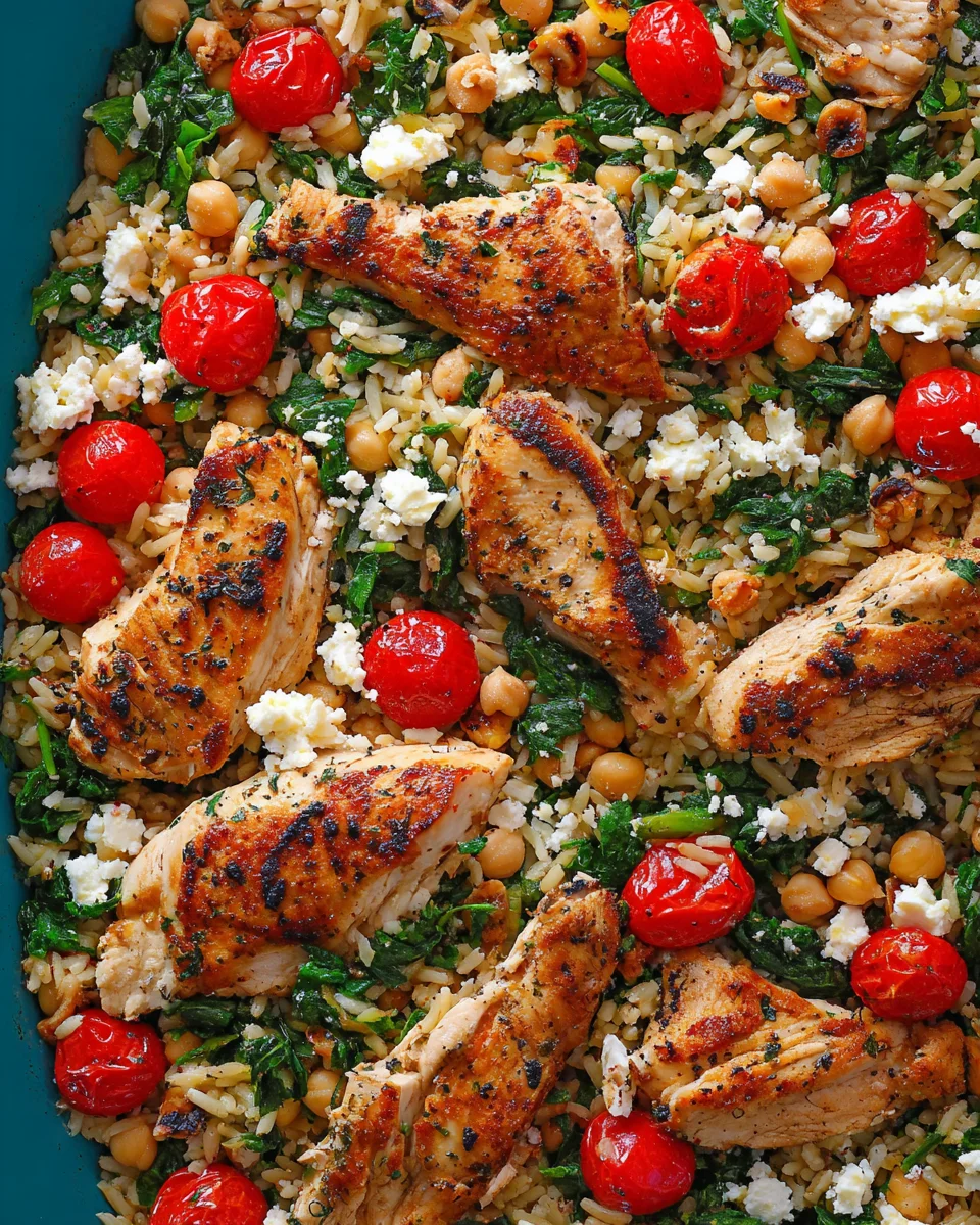 Greek Chicken and Lemon Rice (30 Minutes One-Pot) Greek