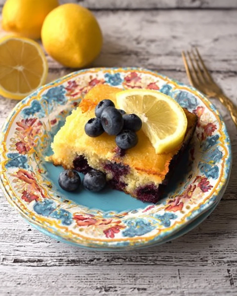 Lemon Blueberry Sheet Cake Lemon