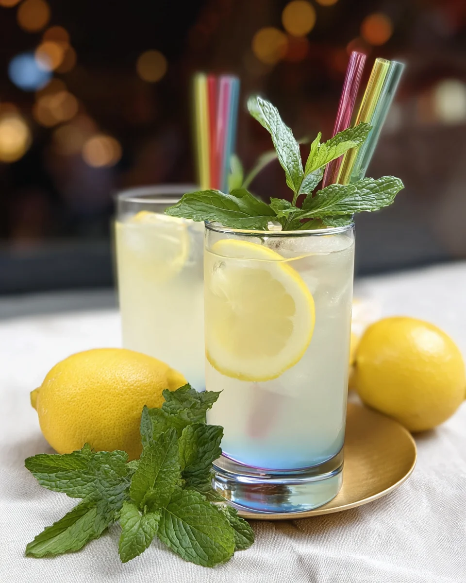 Mint and Rosemary Lemonade with Vanilla Mint