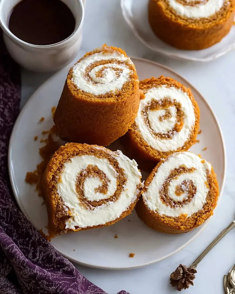 Easy Pumpkin Roll with Cream Cheese Filling