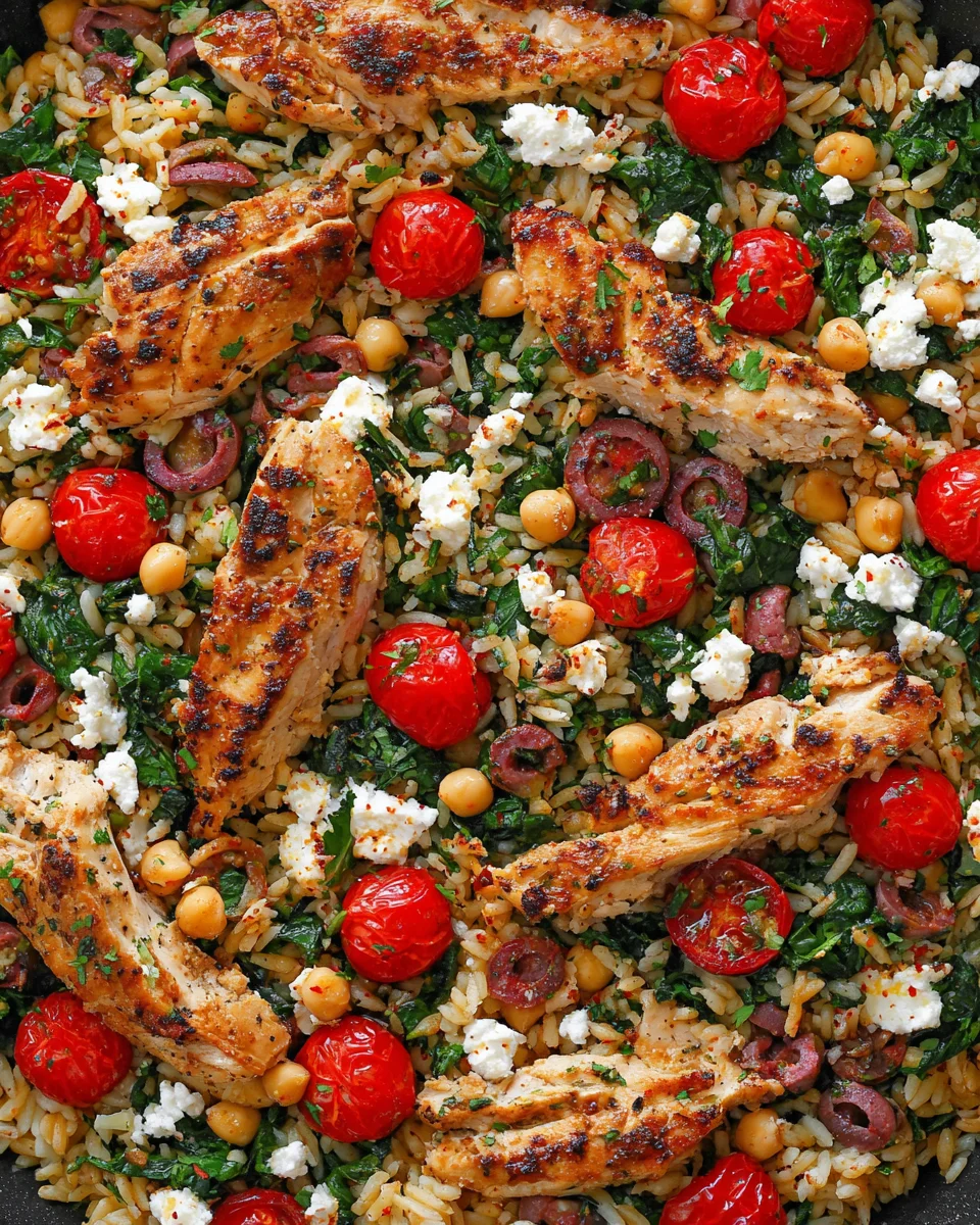 Greek Chicken and Lemon Rice (30 Minutes One-Pot) Greek