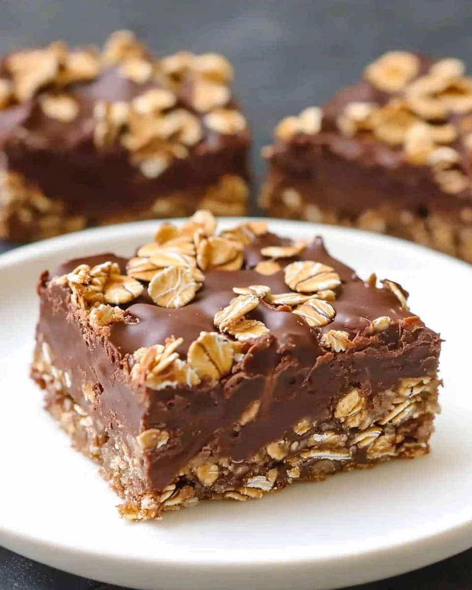 No Bake Chocolate Oatmeal Bars No