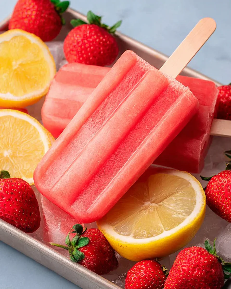 Strawberry Lemonade Popsicles Strawberry