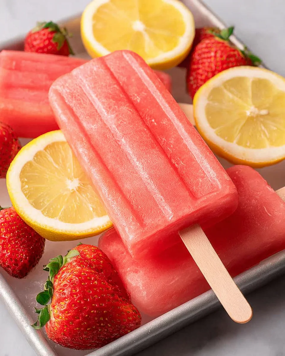 Strawberry Lemonade Popsicles Strawberry