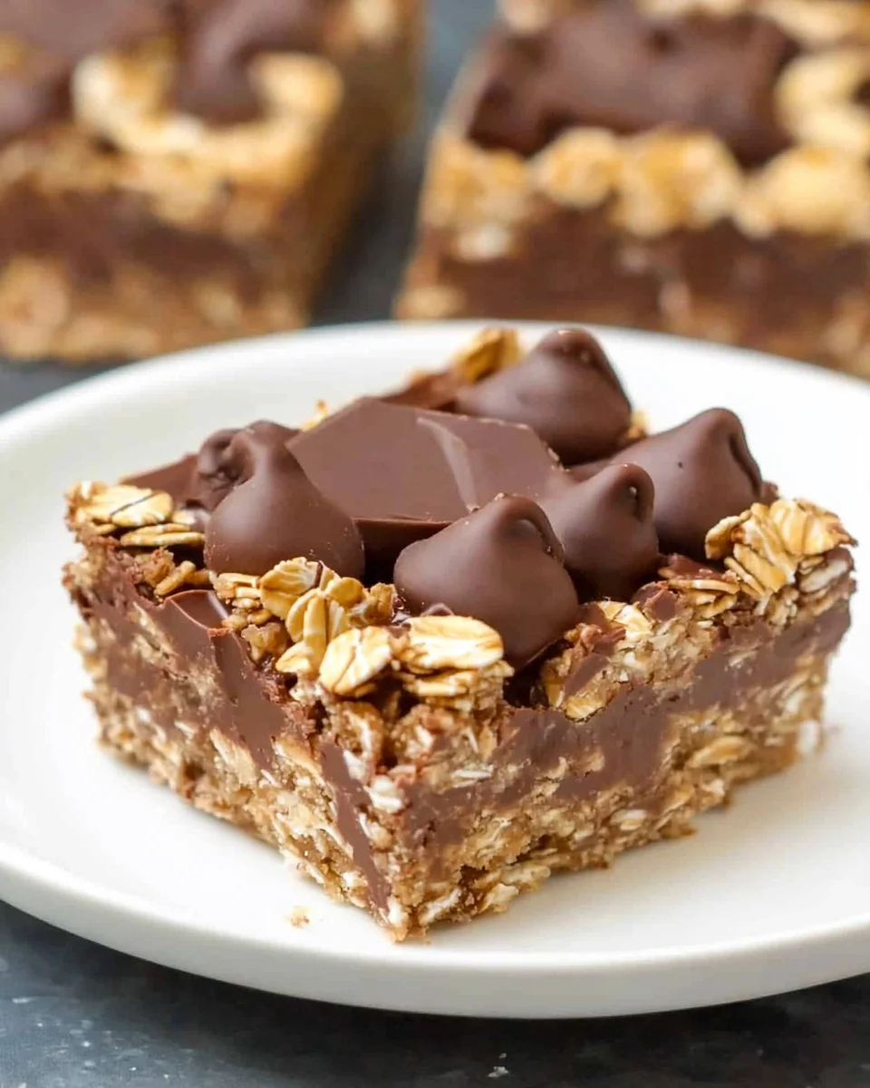 No Bake Chocolate Oatmeal Bars No