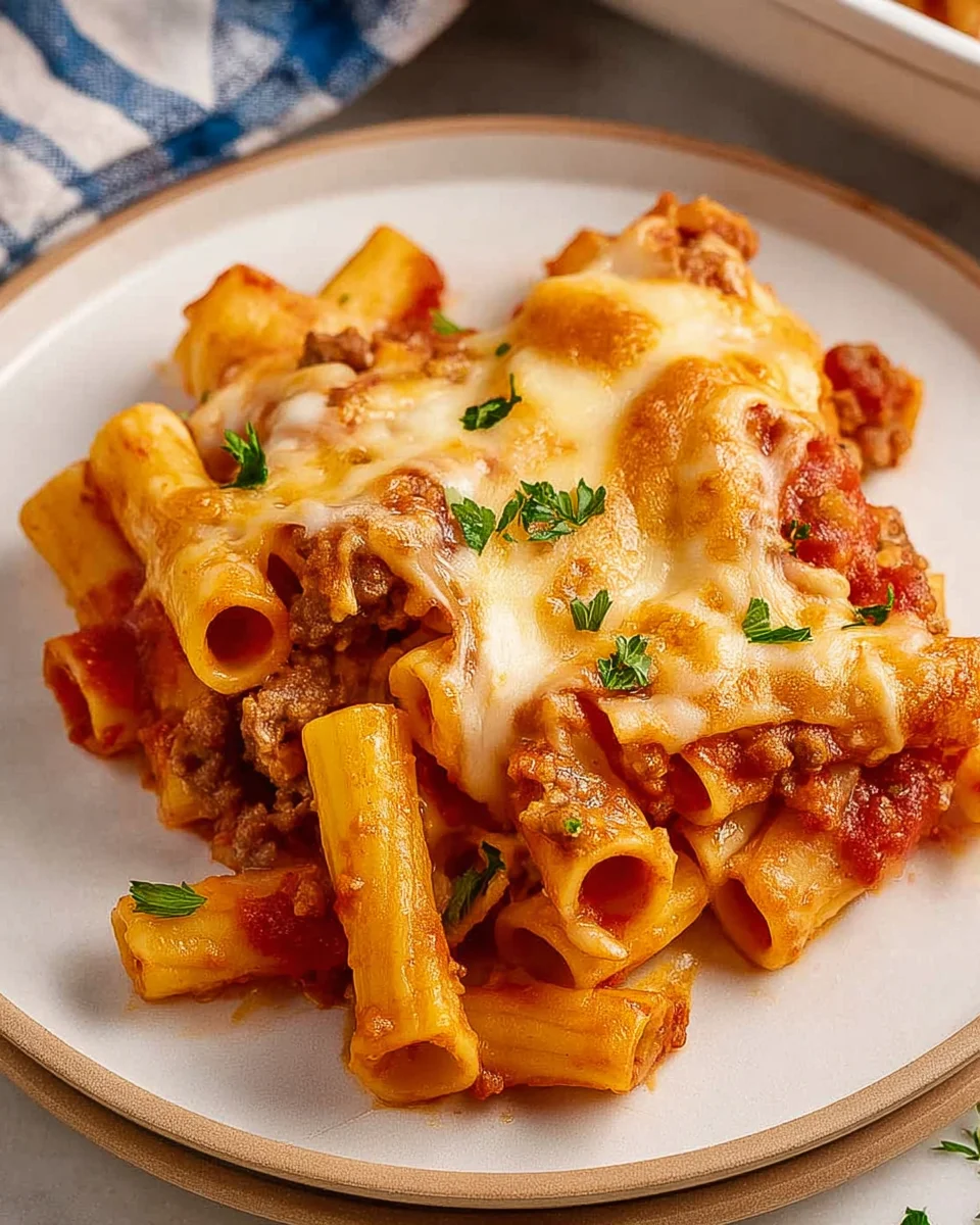 Italian Sausage Baked Ziti Italian