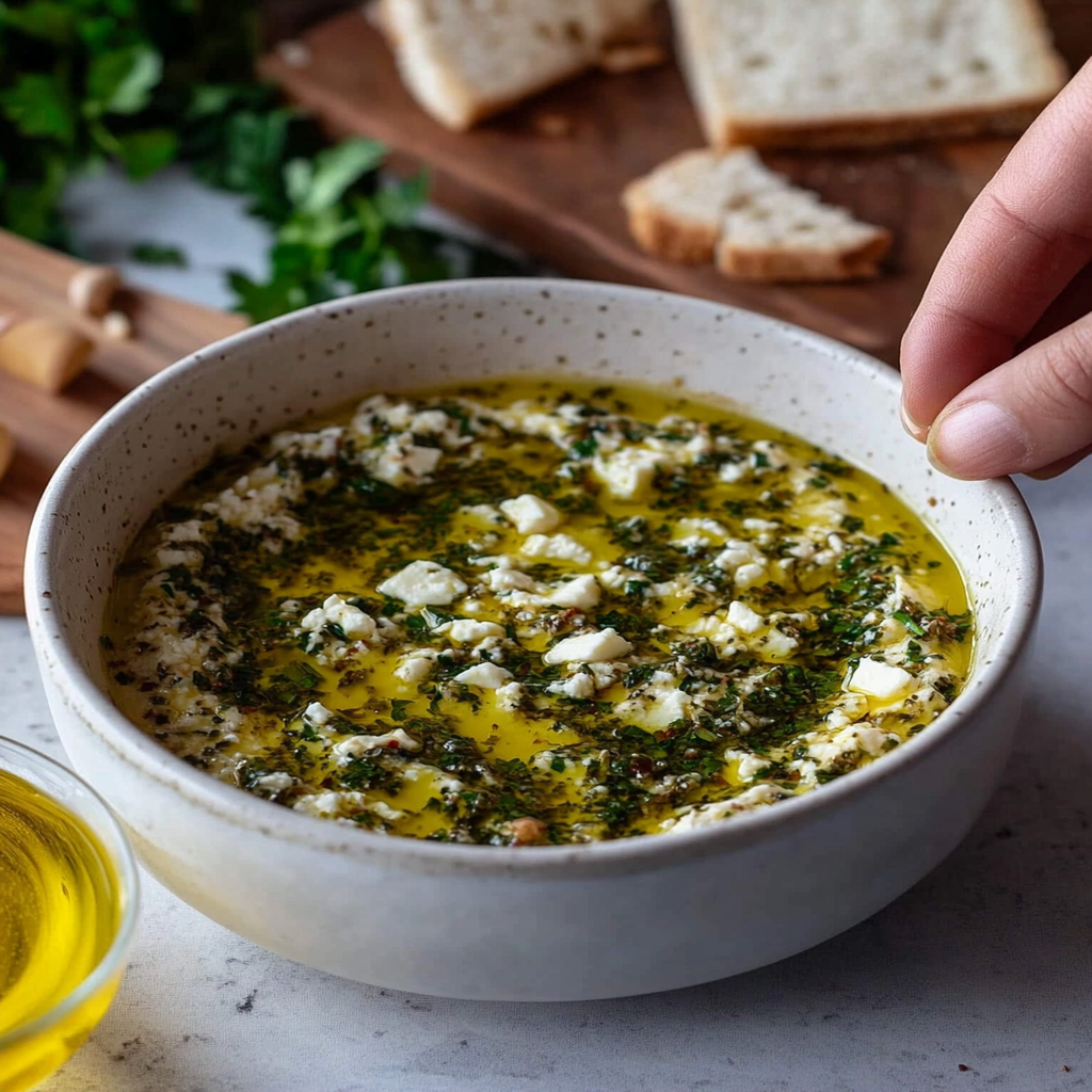 Herb and Feta Olive Oil Dip Herb and Feta Olive Oil Dip