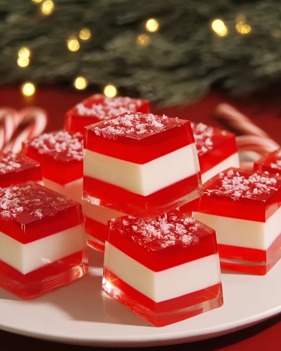 Candy Cane Jell-O Shots Candy