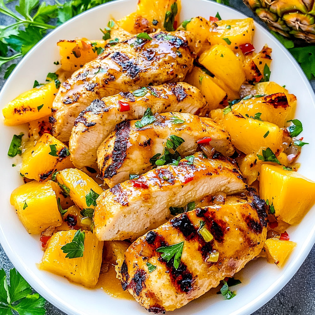 Grilled Mango Pineapple Chicken Grilled Mango Pineapple Chicken