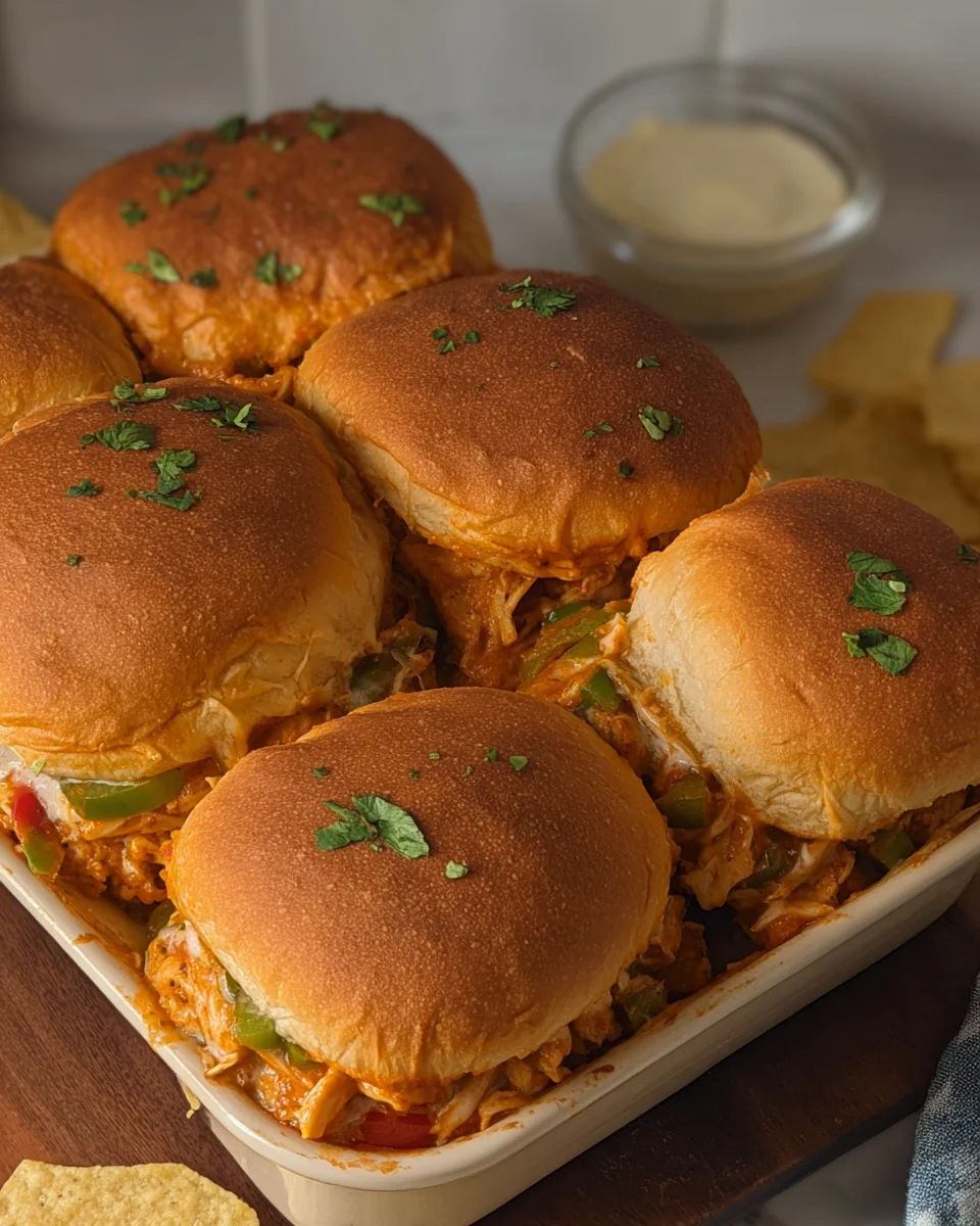 Creamy Chicken Fajita Sliders Creamy