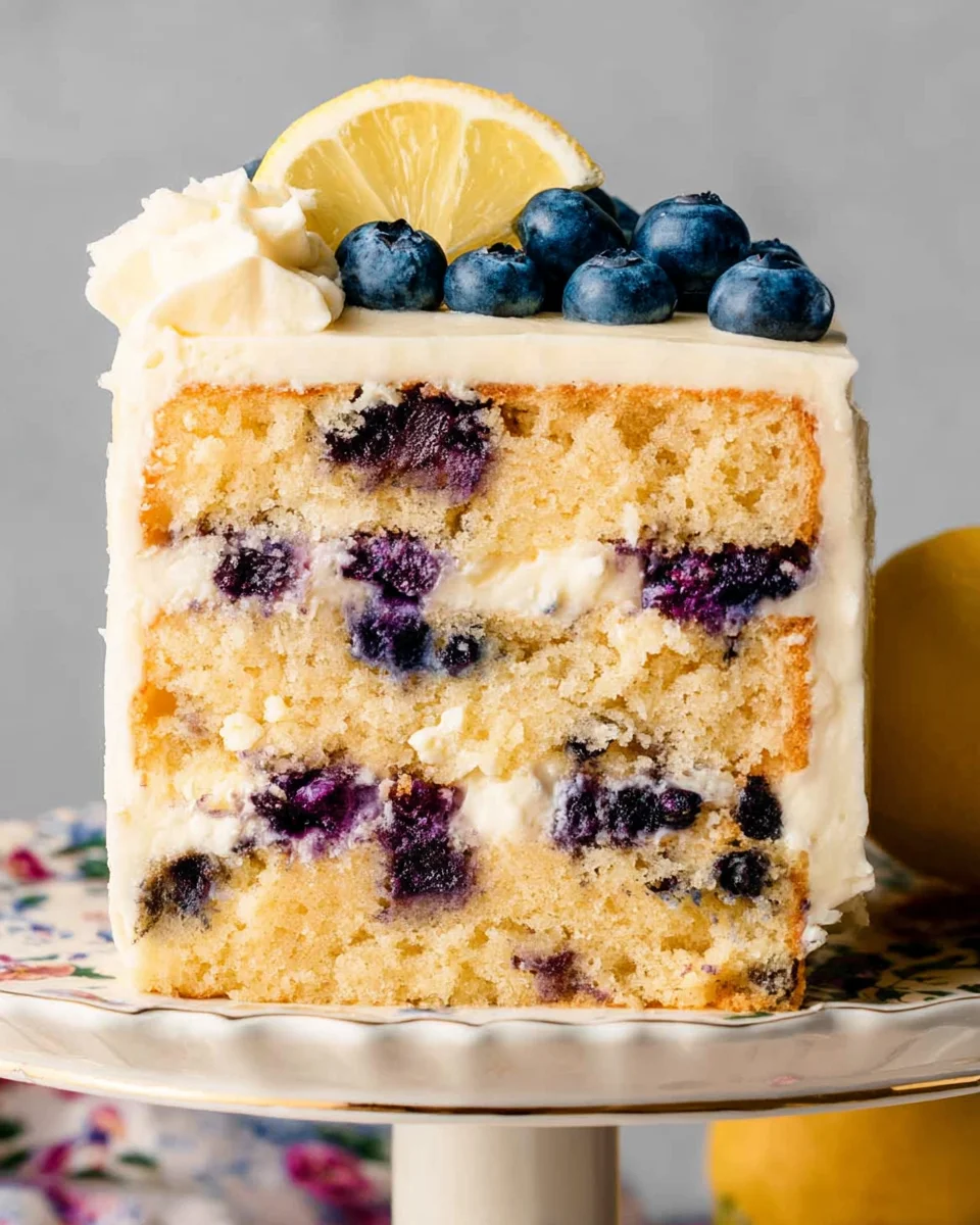 Lemon Blueberry Layer Cake Lemon
